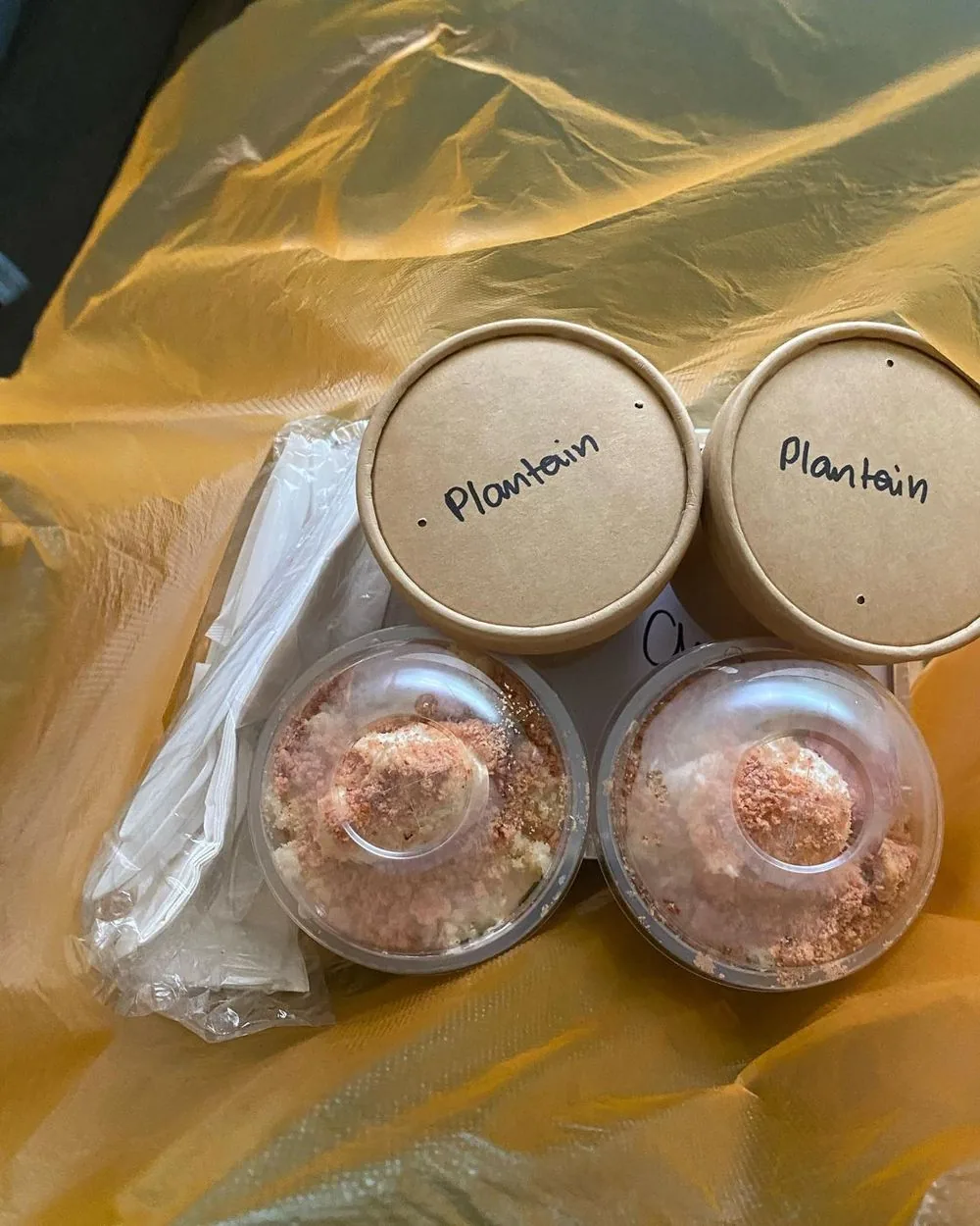 A Cravin Kitchen order packed and labelled for delivery