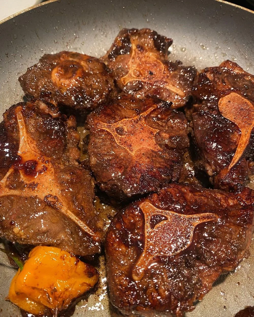 Slow-braised oxtail fresh from the pot
